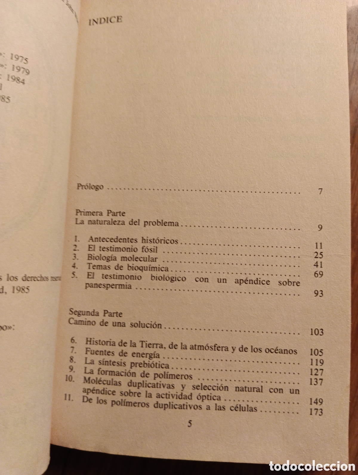 Libros de segunda mano: Los or&iacute;genes de la vida,L.E. Orgel - Foto 2