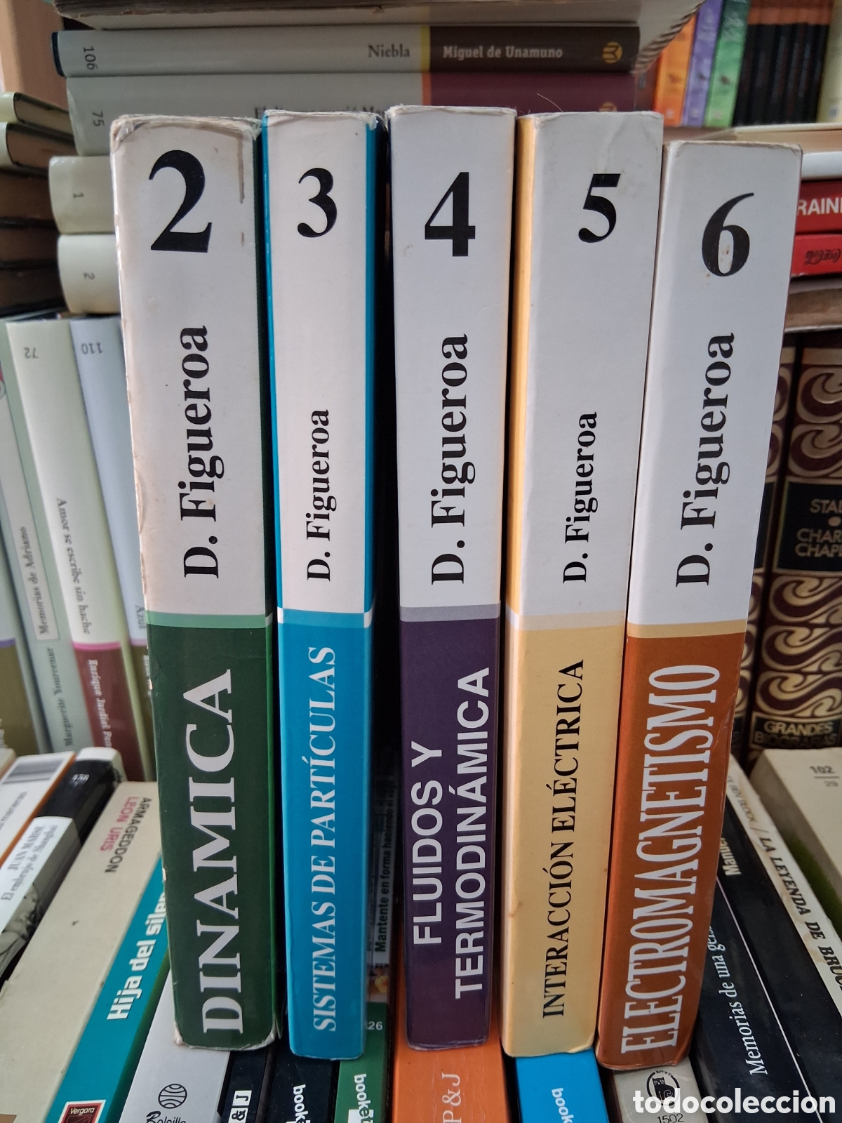 Libros de segunda mano de ciencias: Coleccion 5 libros F&iacute;sica Douglas Figueroa- Din&aacute;mica electromagn&eacute;tico fluidos