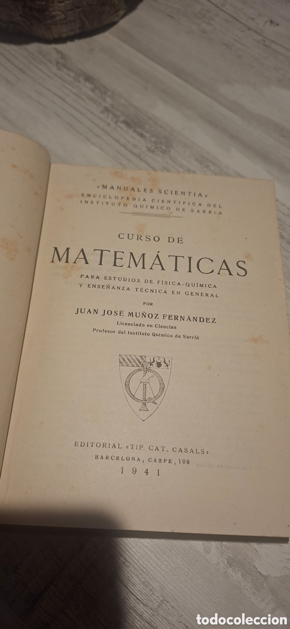 Libros de segunda mano de ciencias: &rdquo;Matem&aacute;ticas&rdquo; de J. J. Mu&ntilde;oz F. - Foto 4