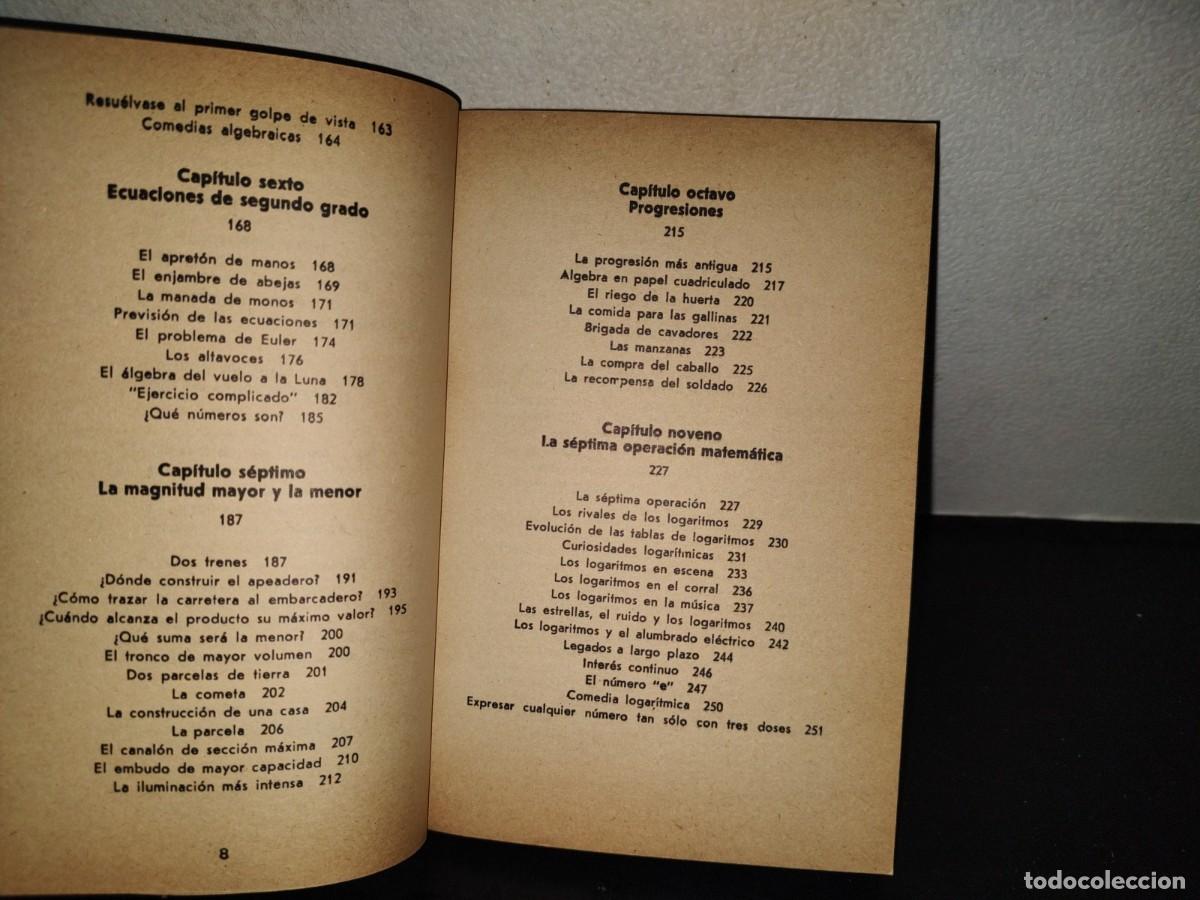 Libros de segunda mano de ciencias: 202- &Aacute;lgebra Recreativa - Y. Perelman - Ediciones Quinto Sol - 1983 - Foto 7