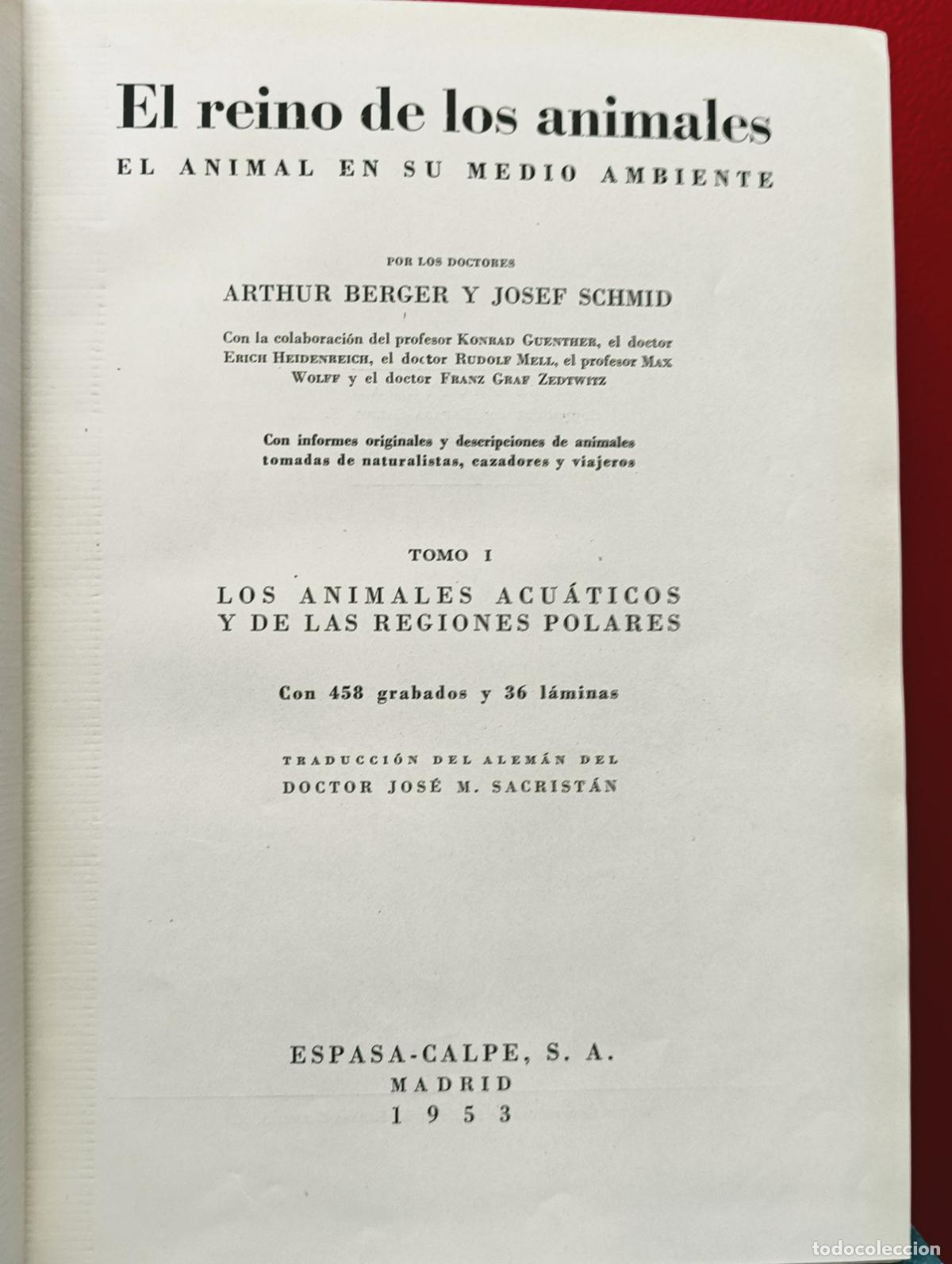 Libros de segunda mano: El reino de los animales (3 tomos) - Berger y Schmid - Foto 2