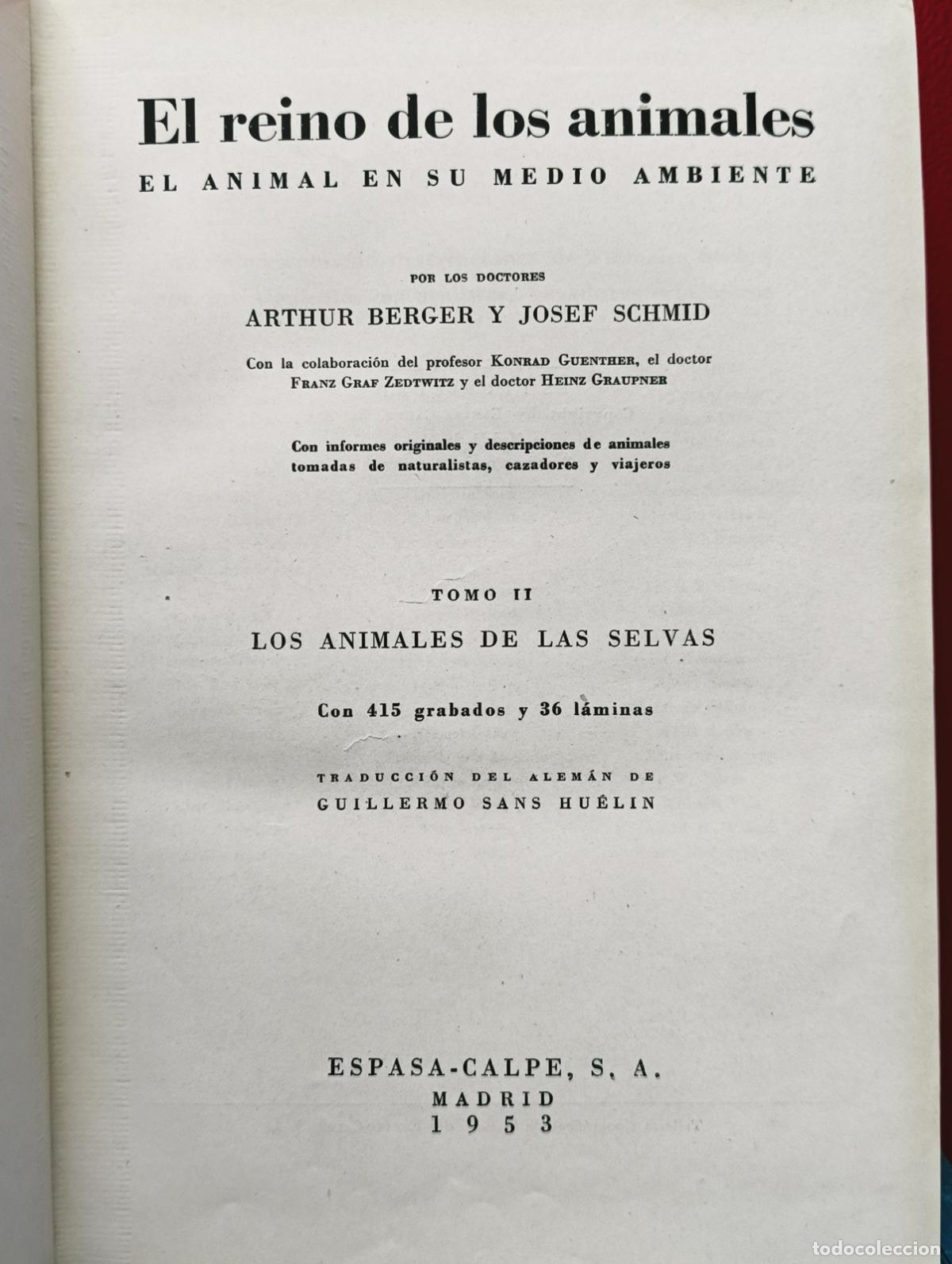 Libros de segunda mano: El reino de los animales (3 tomos) - Berger y Schmid - Foto 3