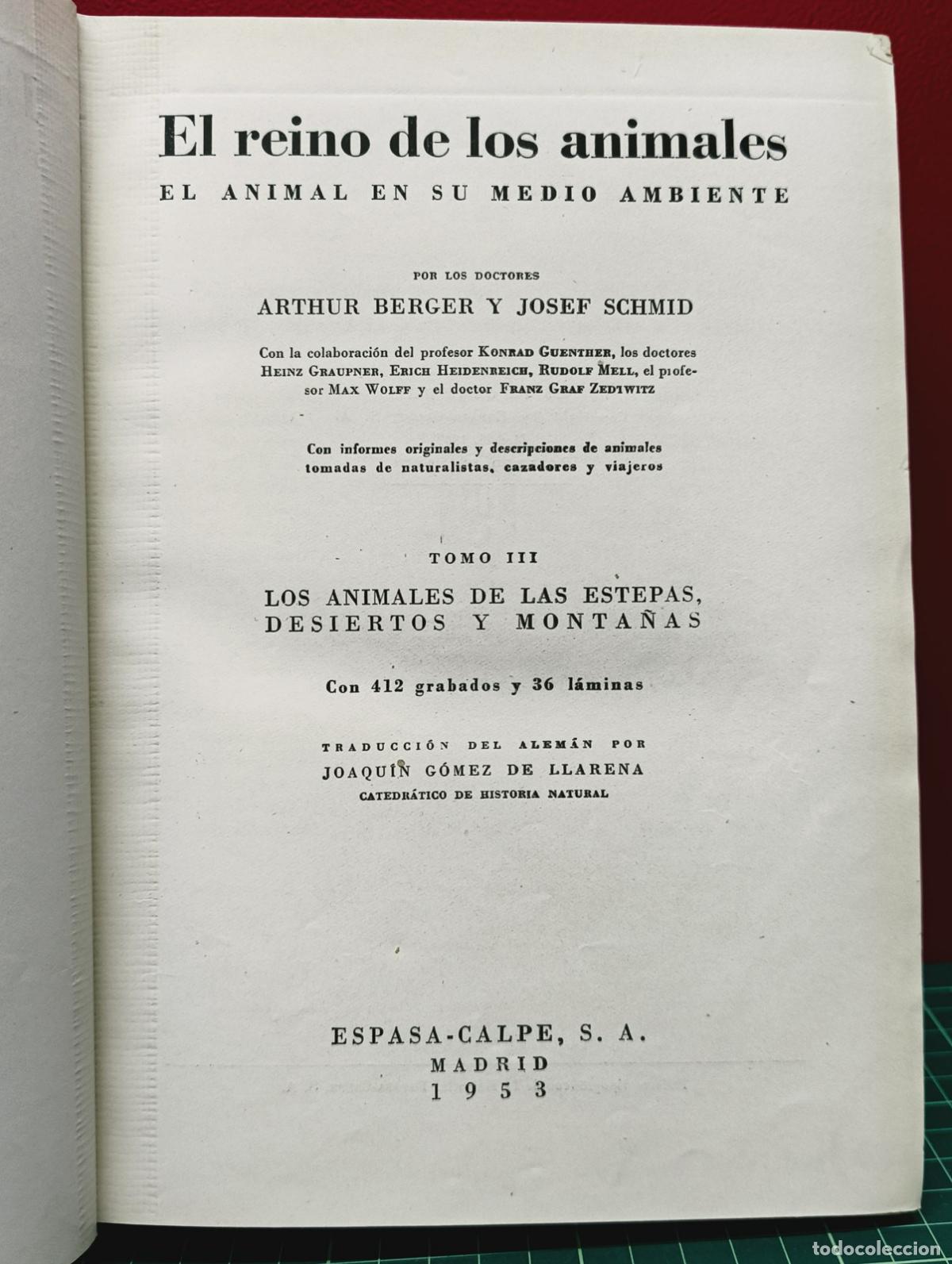 Libros de segunda mano: El reino de los animales (3 tomos) - Berger y Schmid - Foto 4