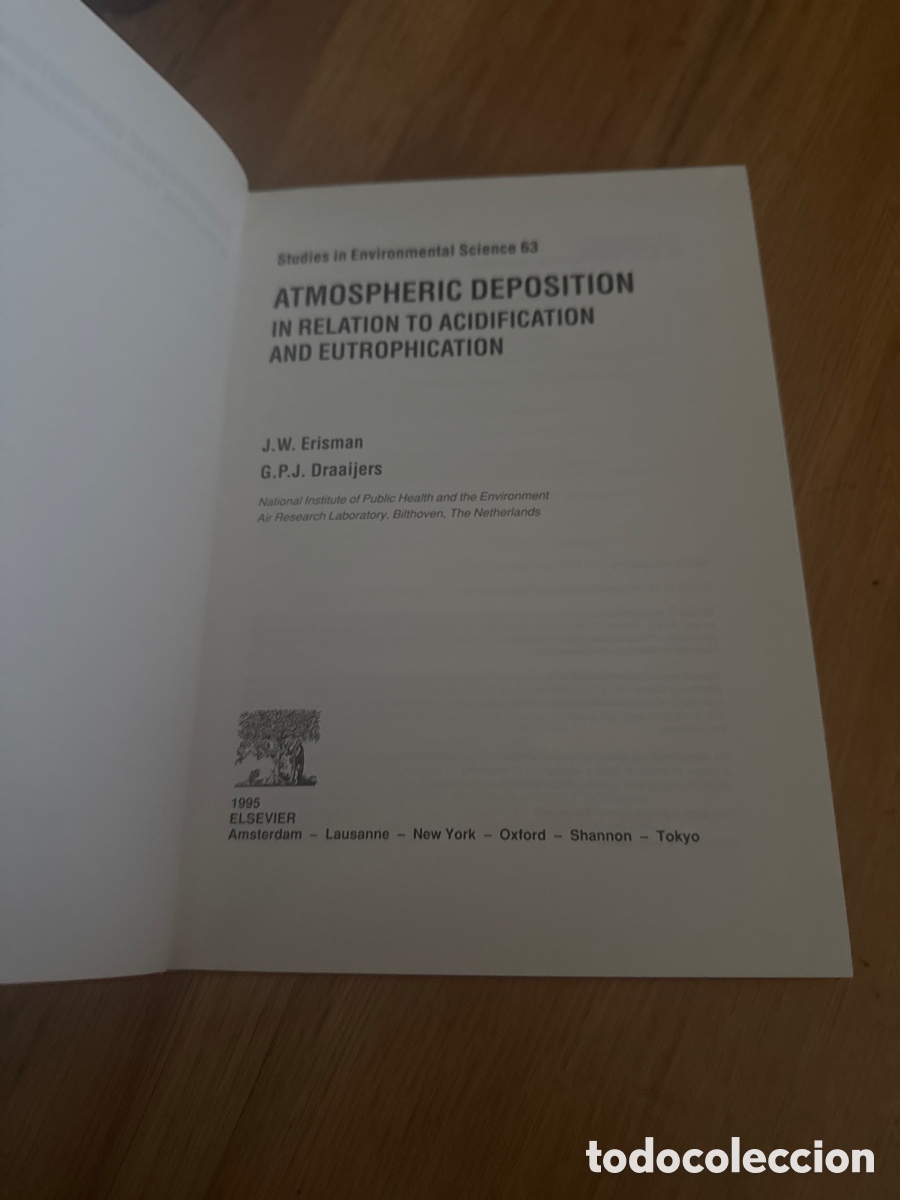 Libros de segunda mano de ciencias: Atmospheric Deposition in relation tonacidification and eutrophication - Foto 3