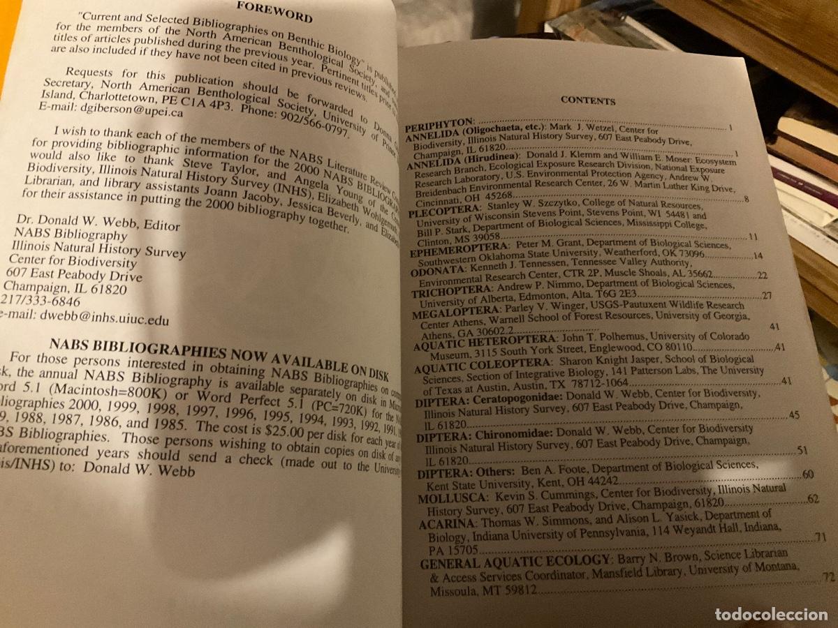 Libros de segunda mano: Current and selected bibliographies on benthic biology 2000 American benthological - Foto 3