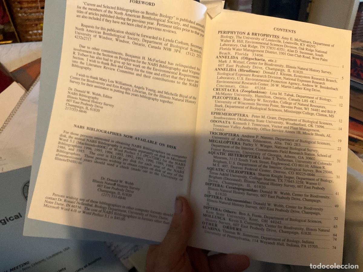Libros de segunda mano: Current and selected bibliographies on benthic biology 1996 American benthological - Foto 2