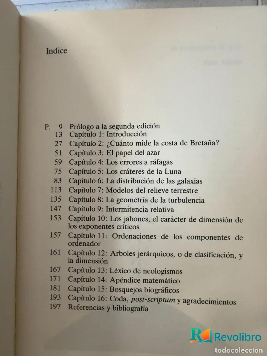 Libros de segunda mano de ciencias: Los objetos fractales - 1&ordf; edici&oacute;n - Beno&icirc;t Mandelbrot - Foto 4