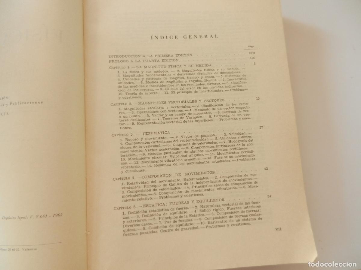 Libros de segunda mano de ciencias: F&Iacute;SICA GENERAL - J CATAL&Aacute; - VALENCIA 1966- - Foto 4