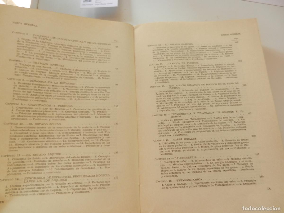 Libros de segunda mano de ciencias: F&Iacute;SICA GENERAL - J CATAL&Aacute; - VALENCIA 1966- - Foto 5