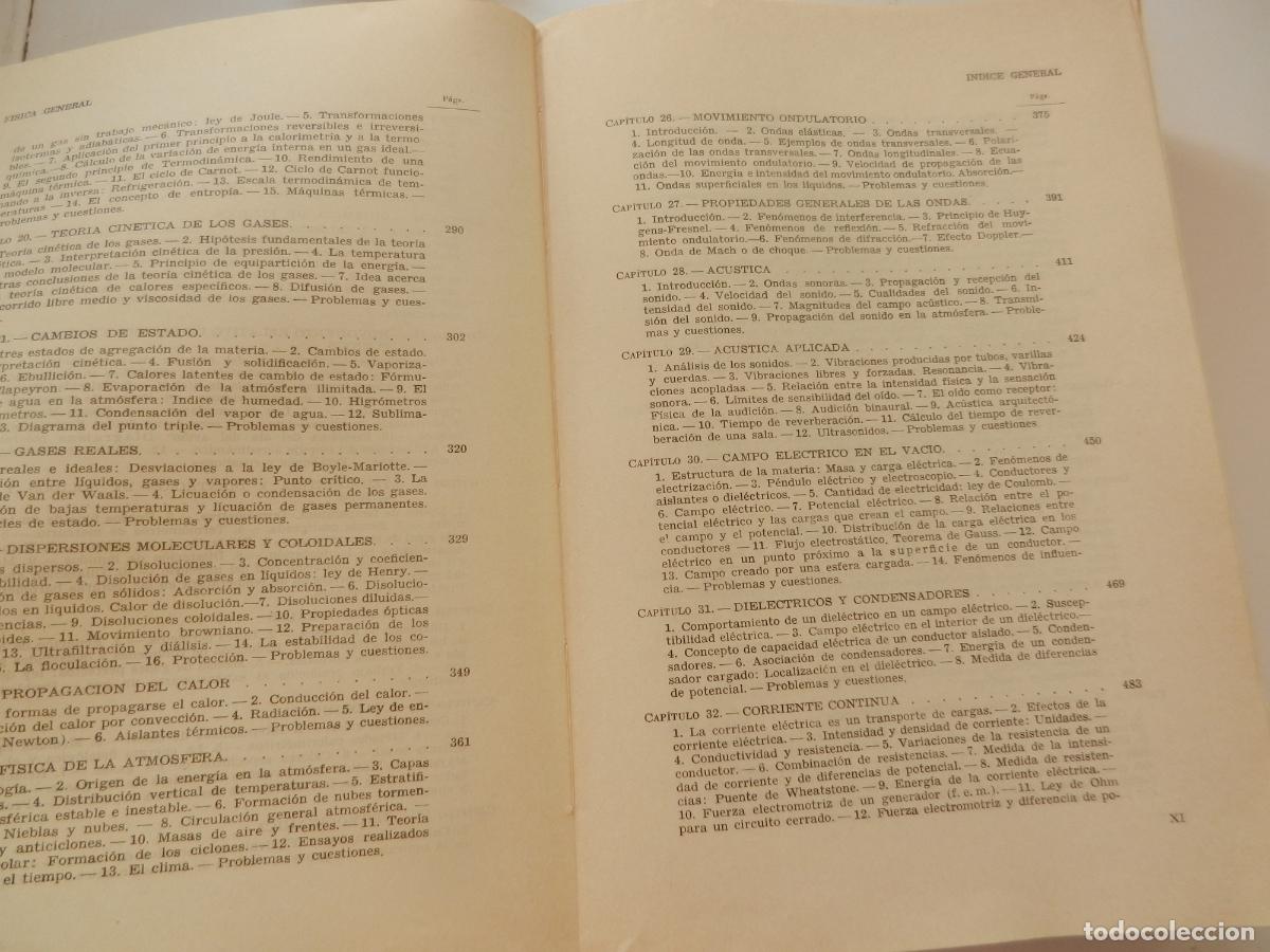 Libros de segunda mano de ciencias: F&Iacute;SICA GENERAL - J CATAL&Aacute; - VALENCIA 1966- - Foto 6