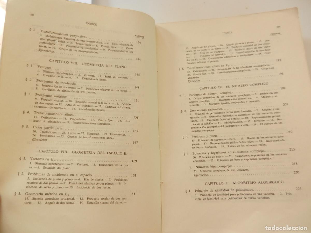 Libros de segunda mano de ciencias: ELEMENTOS DE MAT&Eacute;MATICAS - REY PASTOR - A DE CASTRO - SAETA 1967 - Foto 5