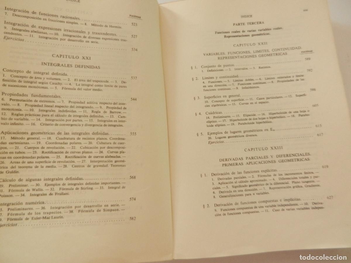 Libros de segunda mano de ciencias: ELEMENTOS DE MAT&Eacute;MATICAS - REY PASTOR - A DE CASTRO - SAETA 1967 - Foto 9