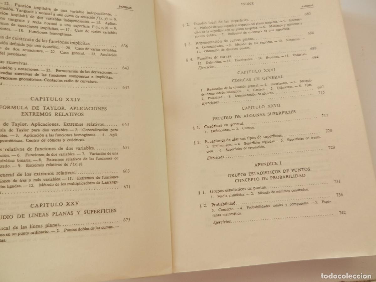 Libros de segunda mano de ciencias: ELEMENTOS DE MAT&Eacute;MATICAS - REY PASTOR - A DE CASTRO - SAETA 1967 - Foto 10