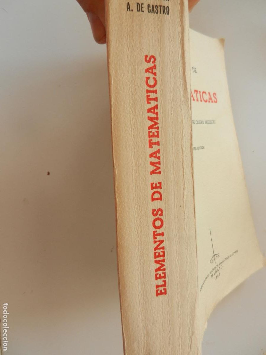 Libros de segunda mano de ciencias: ELEMENTOS DE MAT&Eacute;MATICAS - REY PASTOR - A DE CASTRO - SAETA 1967 - Foto 12