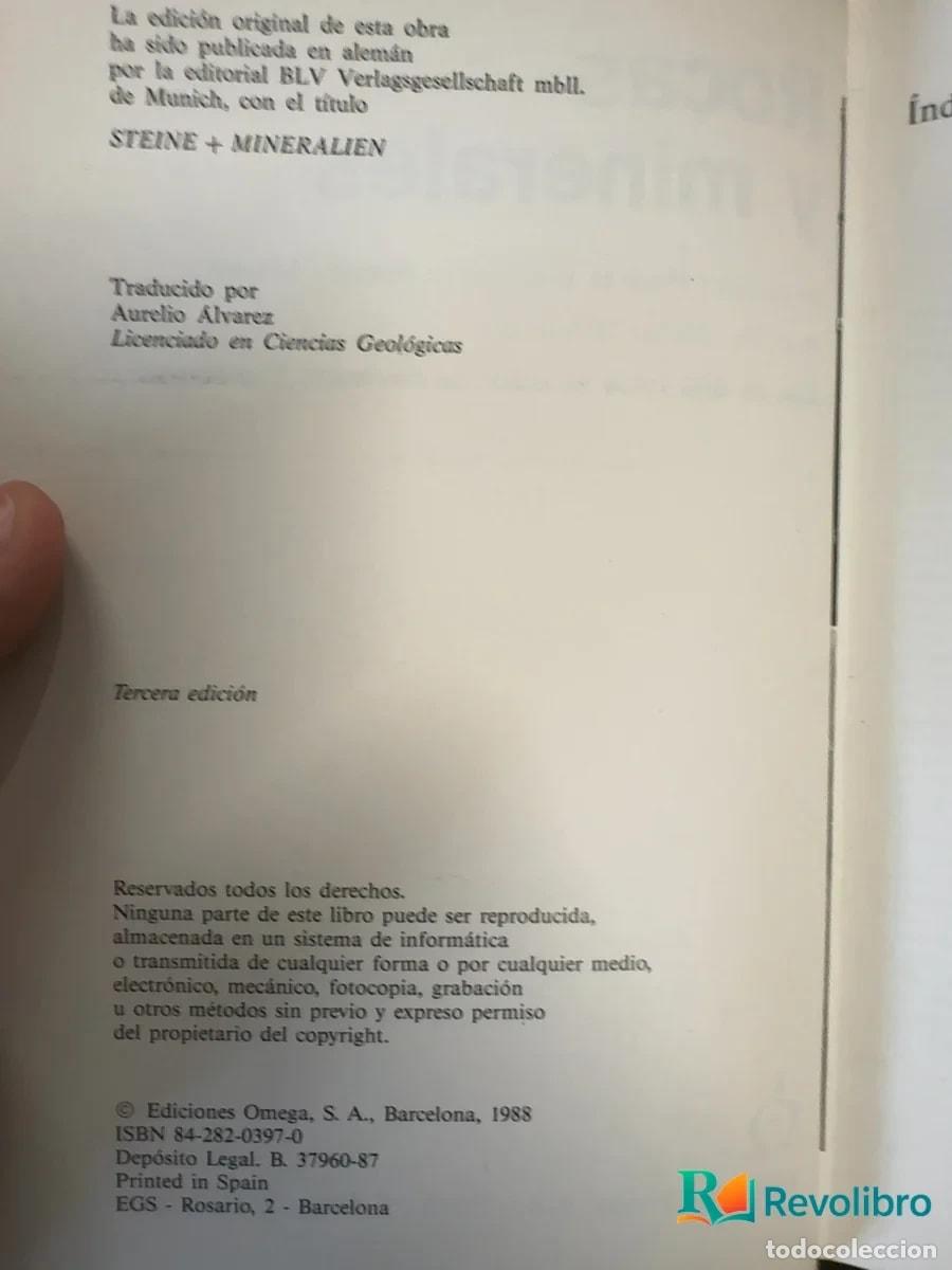 Libros de segunda mano: Rocas y minerales - Walter Schumann - Foto 3