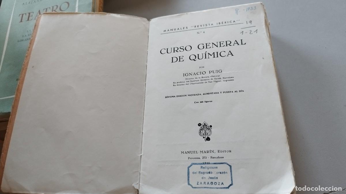 Libros de segunda mano de ciencias: CURSO GENERAL DE QUIMICA / IGNACIO PUIG / EVA 215 / MANUEL MARIN - Foto 7