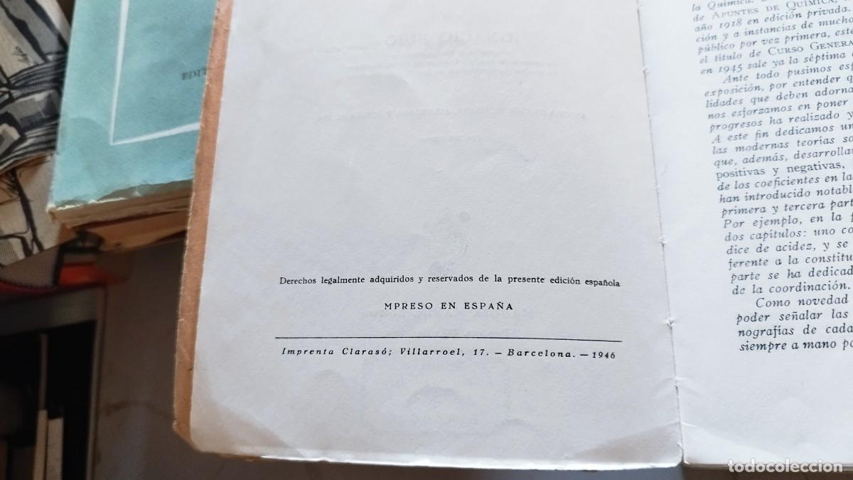 Libros de segunda mano de ciencias: CURSO GENERAL DE QUIMICA / IGNACIO PUIG / EVA 215 / MANUEL MARIN - Foto 8