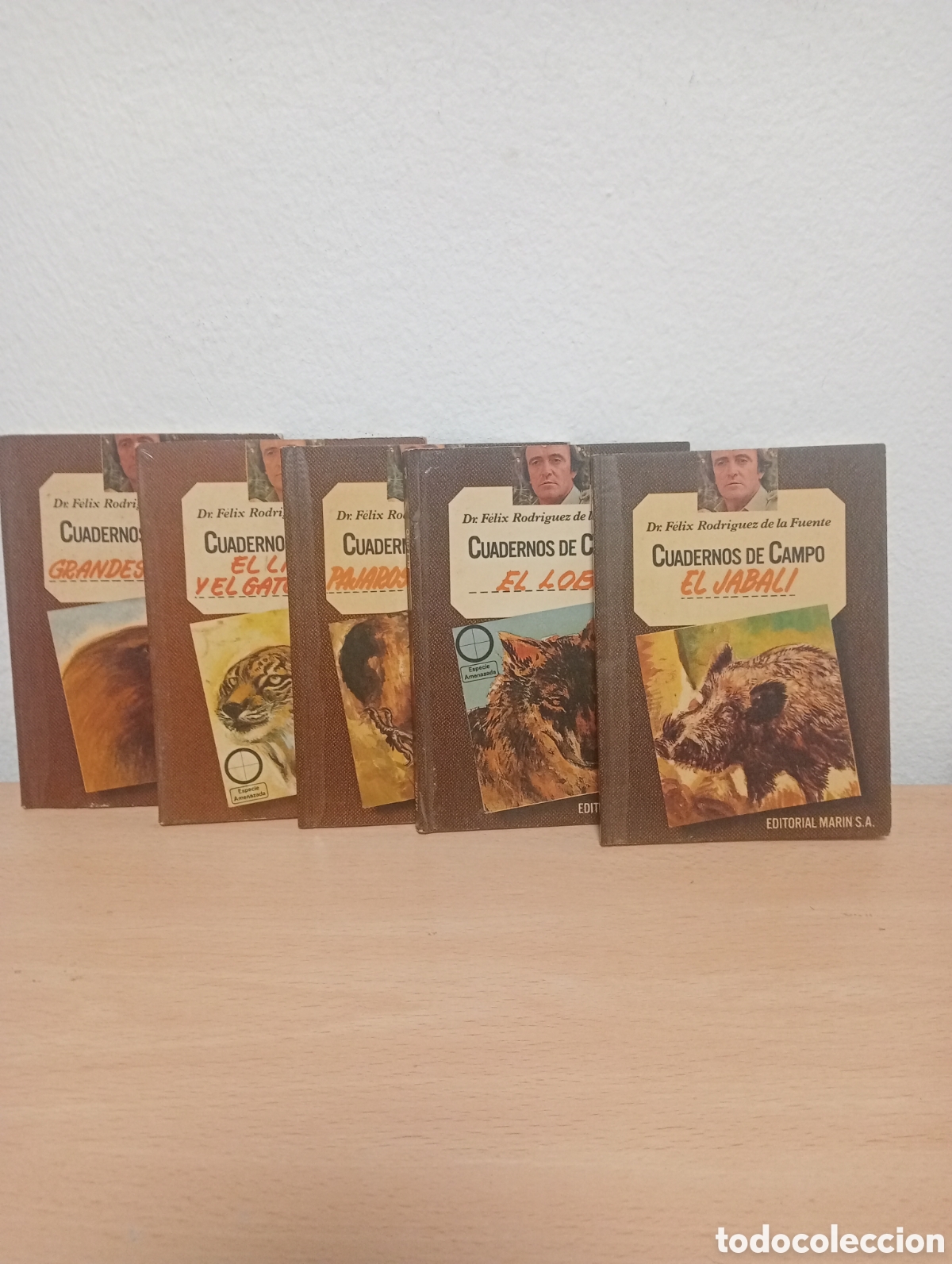 Libros de segunda mano: Cuadernos de campo F&eacute;lix Rodr&iacute;guez de la fuente 5 tomos