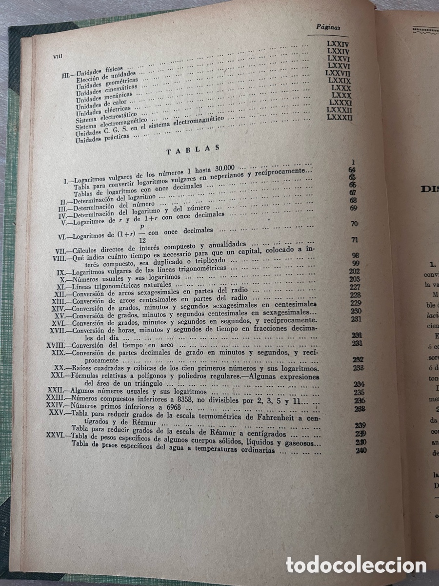 Libros de segunda mano de ciencias: Tablas de Logaritmos Trigonom&eacute;tricas y de C&aacute;lculos de Interese - Foto 5
