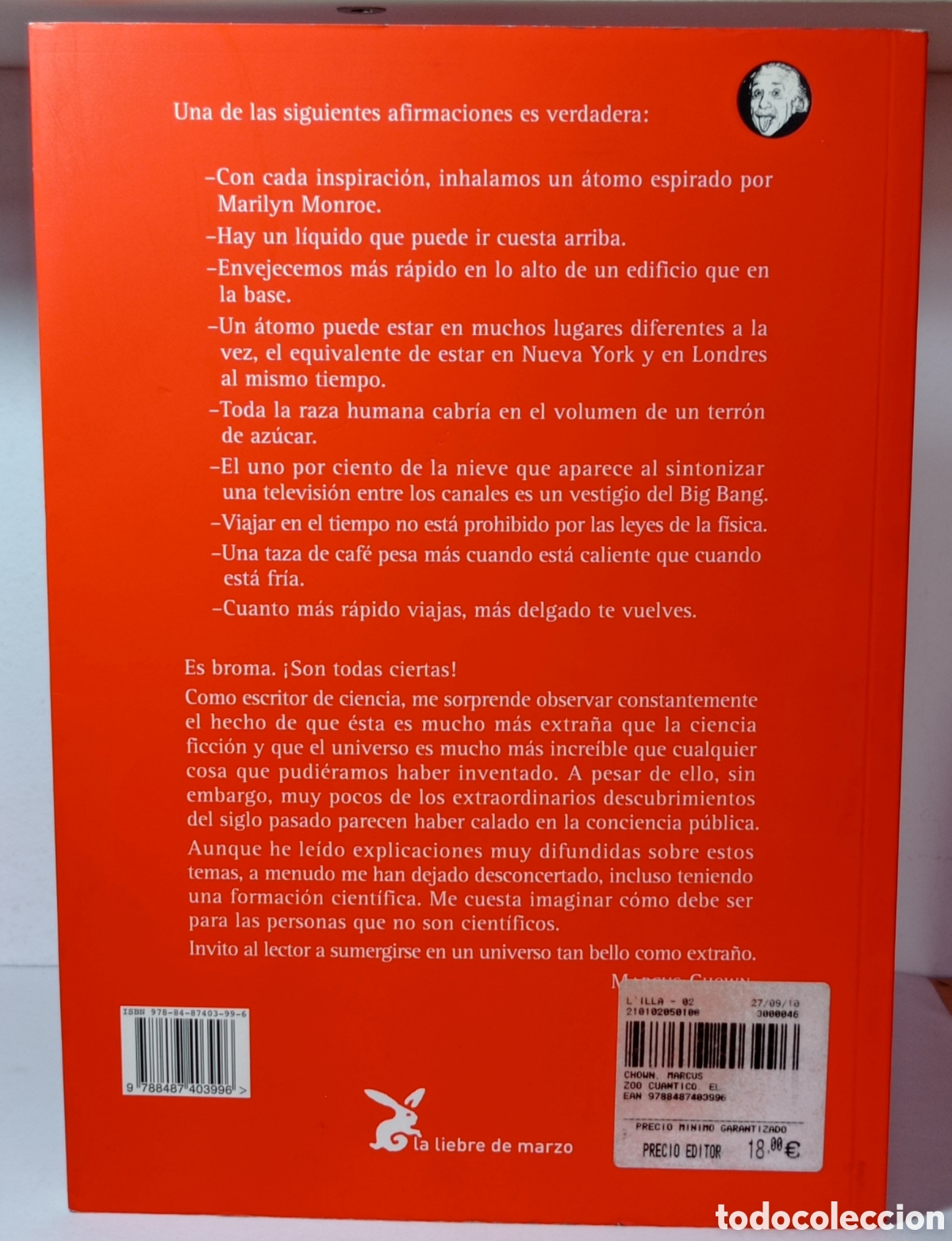 Libros de segunda mano de ciencias: MARCUS CHOWN, EL ZOO CU&Aacute;NTICO (L. DE MARZO 2009) - Foto 2