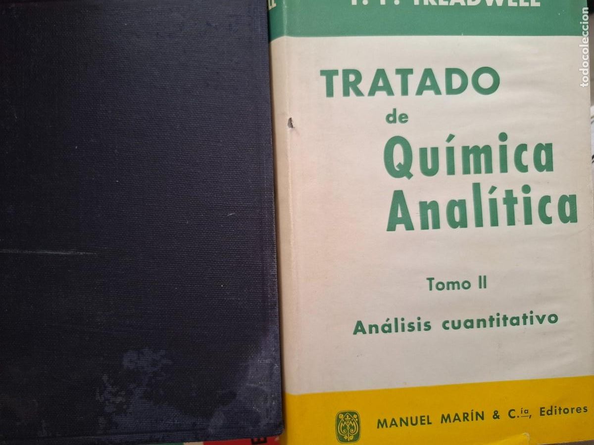 Libros de segunda mano de ciencias: tratado de qu&iacute;mica anal&iacute;tica 2 tomos Dr F P Treadwell y W D Treadwell