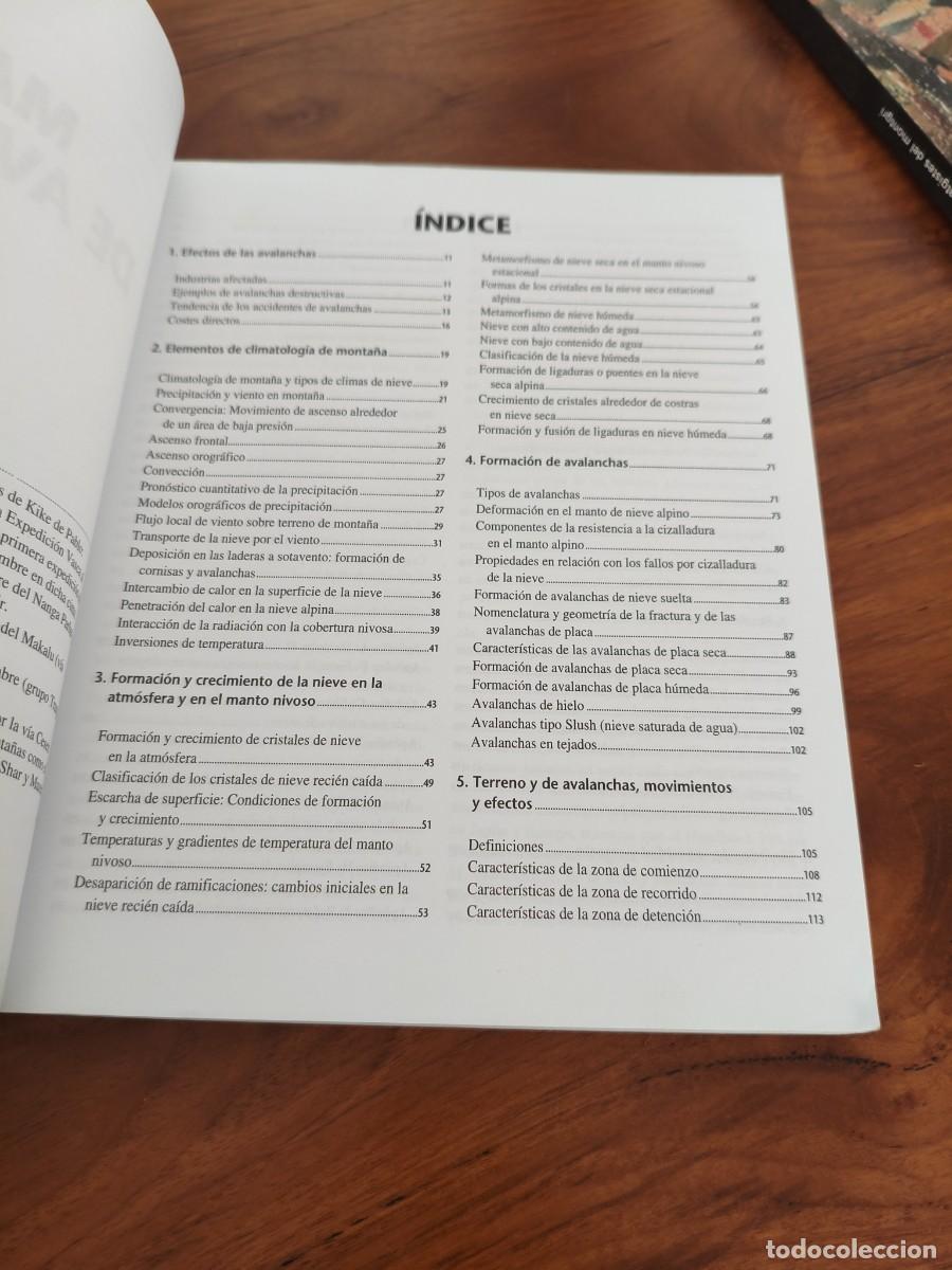 Libros de segunda mano: AVALANCHAS - EDICIONES DESNIVEL - MANUAL T&Eacute;CNICO - David McClung y Peter Schaerer - Foto 4