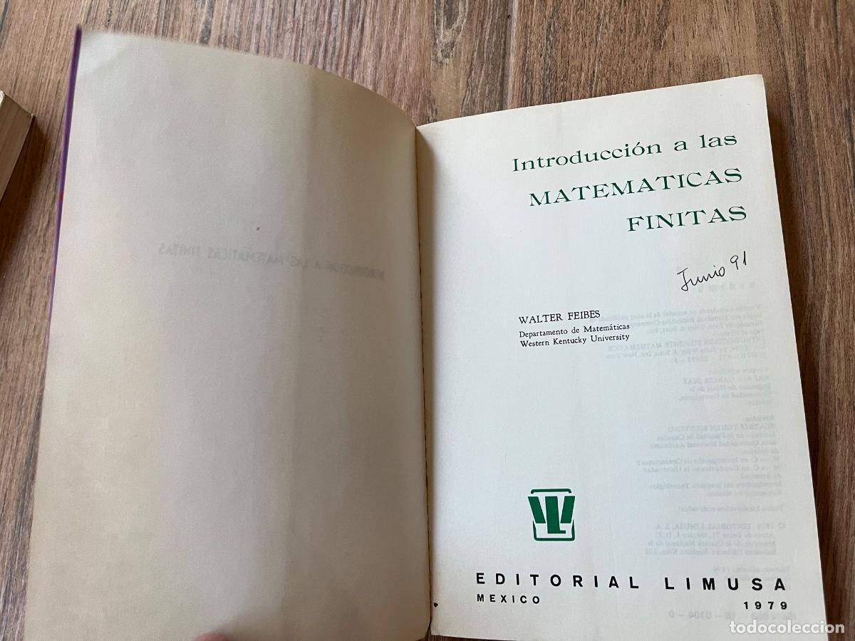 Libros de segunda mano de ciencias: FEIBER, Walter. - INTRODUCCION A LAS MATEMATICAS FINITAS - Foto 11