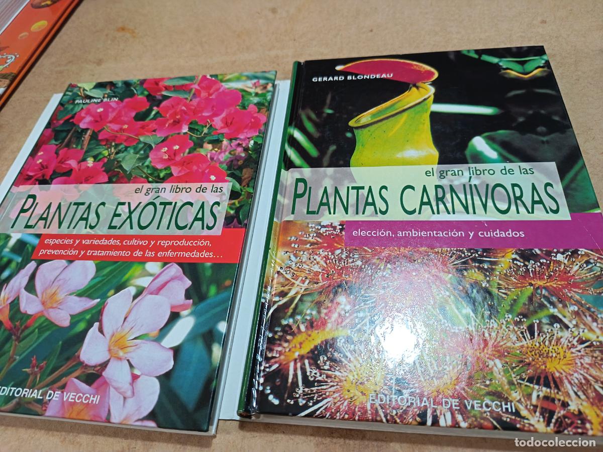 Libri di seconda mano: EL GRAN LIBRO DE LAS PLANTAS EX&Oacute;TICAS Y CARNIVORAS. 2 LIBROS. ED. DE VECCHI. TAPA DURA. ILUSTRAD