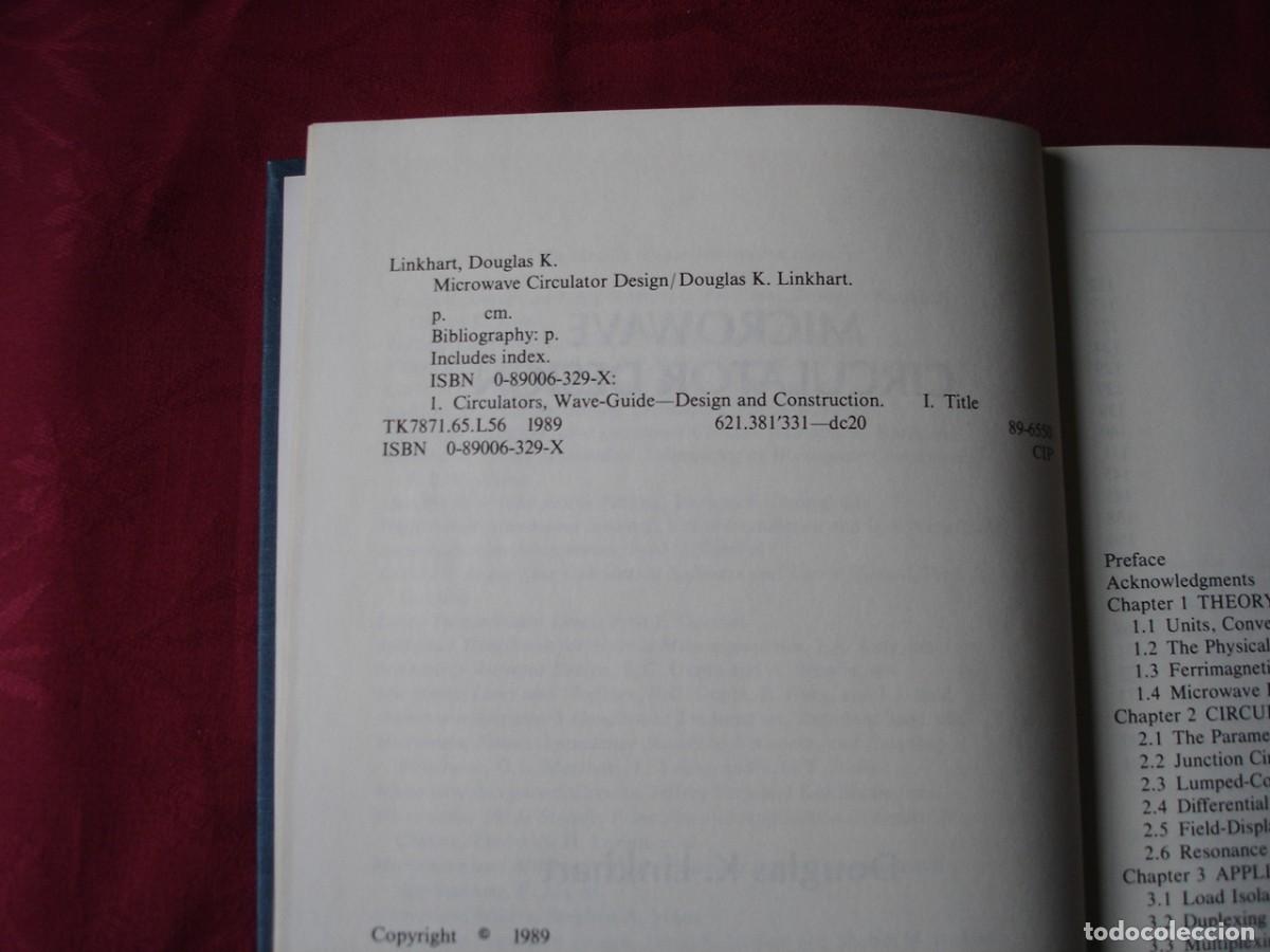 Libros de segunda mano de ciencias: Microwave Circulator Design. Linkhart. - Foto 3