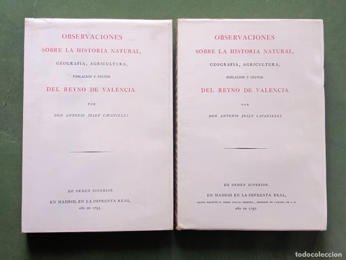 Second hand books: OBSERVACIONES SOBRE LA HISTORIA NATURAL DEL REY O DE VALENCIA - ANTONIO JOSEF CAVANILLES - D20.