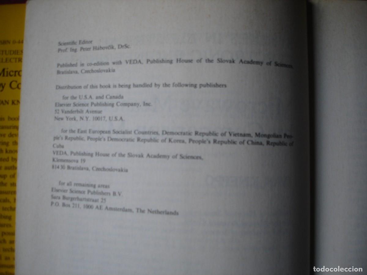 Libros de segunda mano de ciencias: Microwave measurement by comparison methods. Ivan Kneppo. - Foto 3