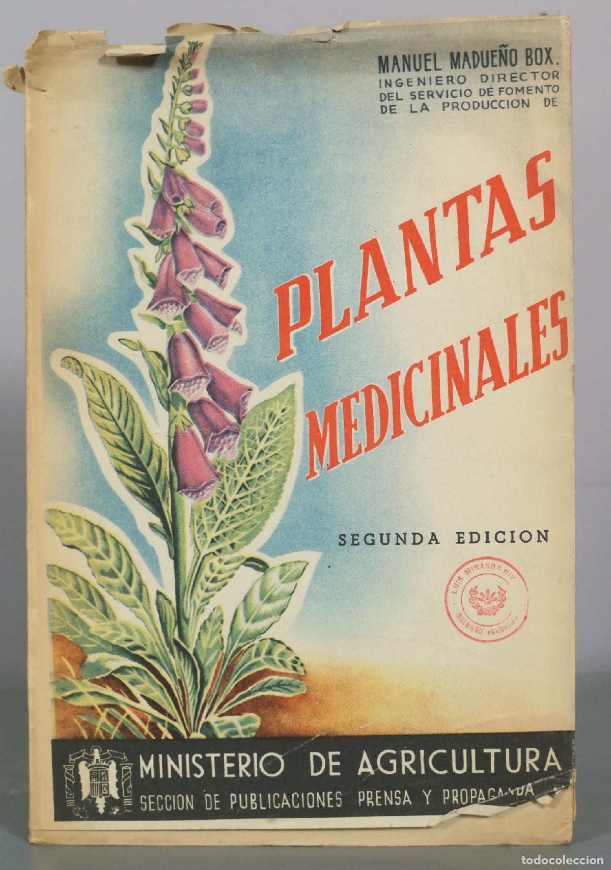 Libros de segunda mano: Plantas Medicinales - Manuel Madue&ntilde;o Box - Ministerio de Agricultura
