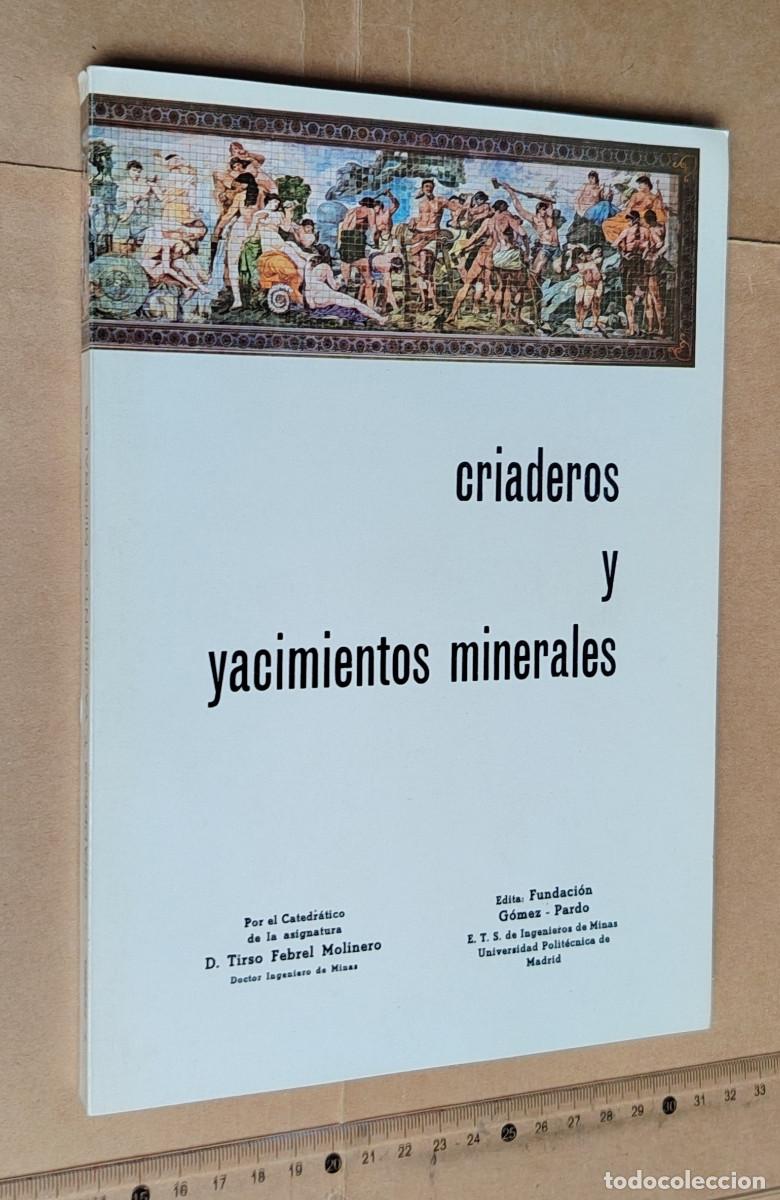 Libros de segunda mano: Libro: Criaderos y Yacimientos Minerales, de T. Febrel (F. G&oacute;mez Pardo, 1970)