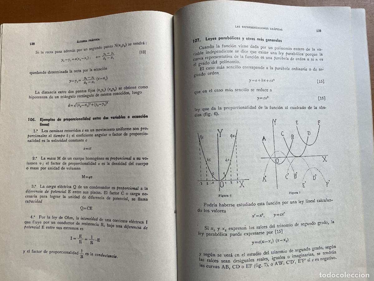 Libros de segunda mano de ciencias: &Aacute;lgebra pr&aacute;ctica (Carlos mataix) 1965 - Foto 6