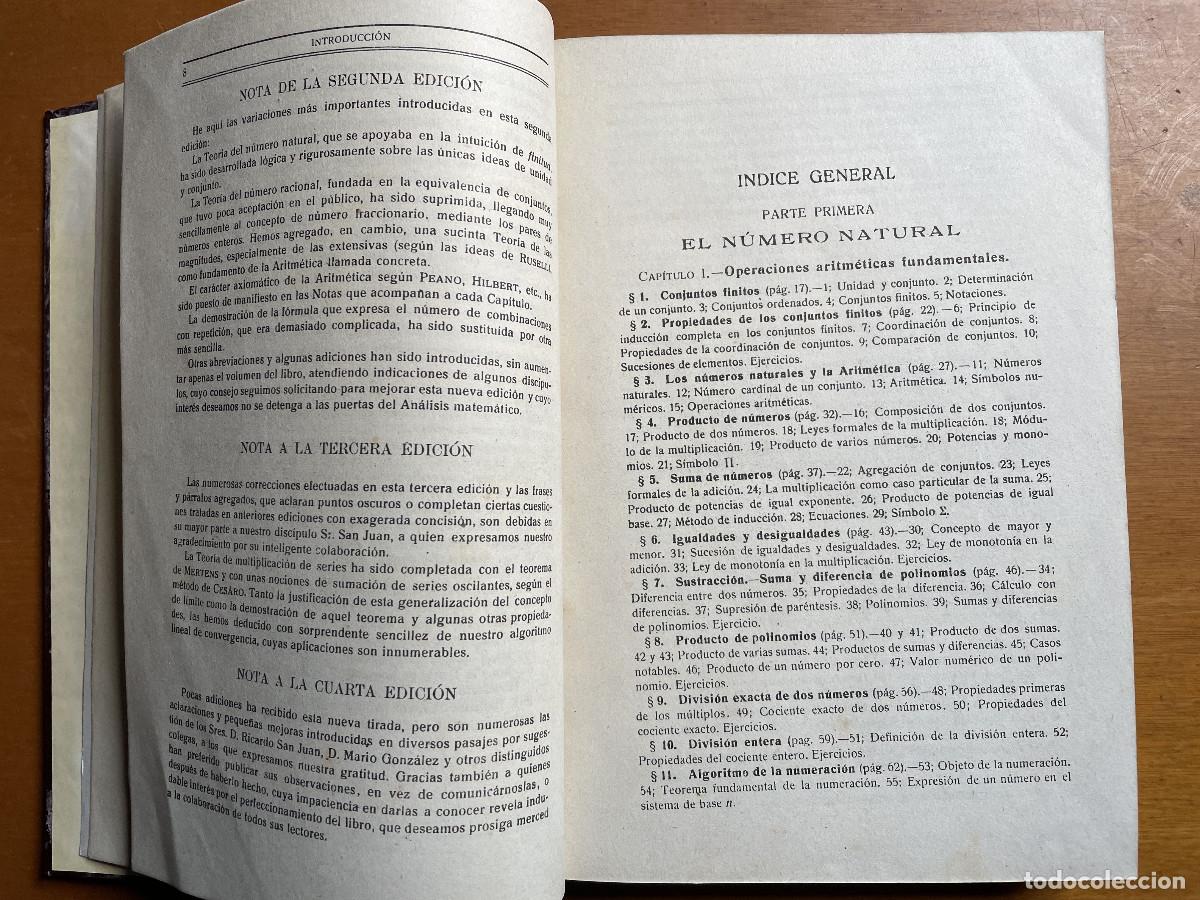 Libros de segunda mano de ciencias: Elementos de an&aacute;lisis algebraico (J. Rey Pastor) 1944 - Foto 4