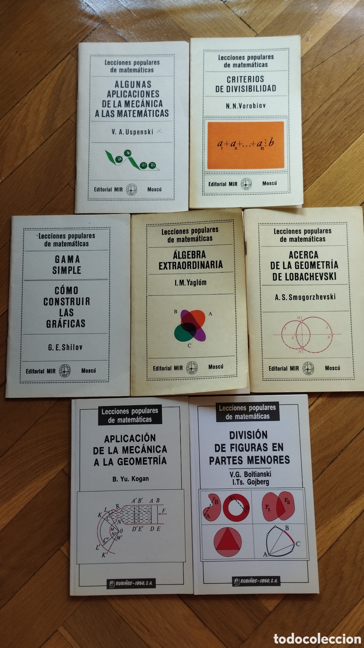 Libros de segunda mano de ciencias: Lote 7 libros Matem&aacute;ticas Mir y Rubi&ntilde;os