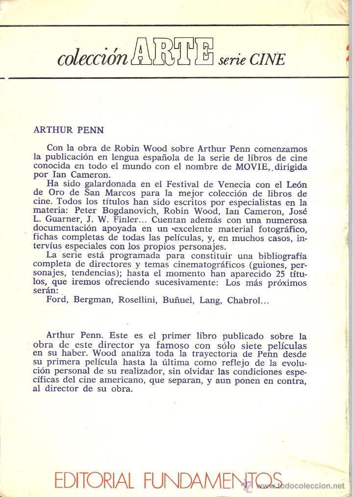 Libros de segunda mano: Arthur Penn (Robin Wood) - Foto 2