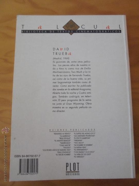 Libros de segunda mano: DAVID TRUEBA. OBRA MAESTRA. TAL CUAL. ED. PLOT. - Foto 13