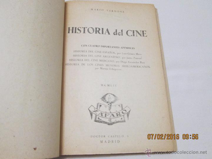 Libros de segunda mano: HISTORIA DEL CINE - MARIO VERDONE - 1954 - Foto 2