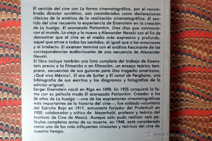 Libros de segunda mano: El sentido del cine. Sergei Eisenstein - Foto 2