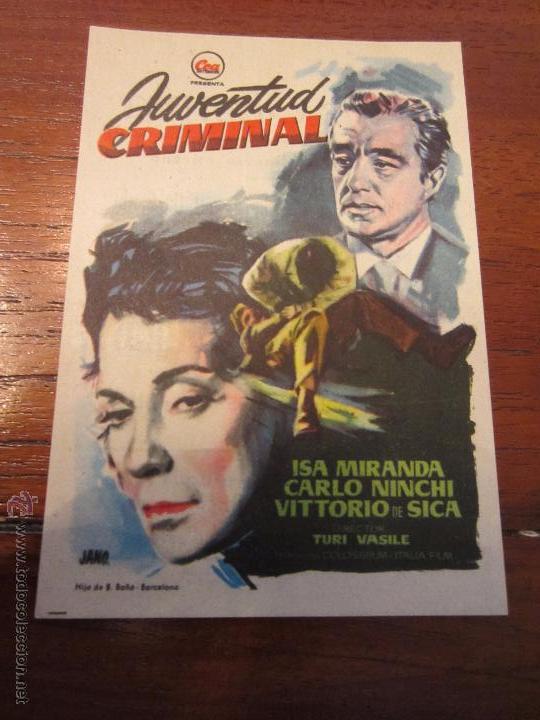 Livres d'occasion: Juventud criminal - Isa Miranda, Carlo Ninchi - Con publicidad