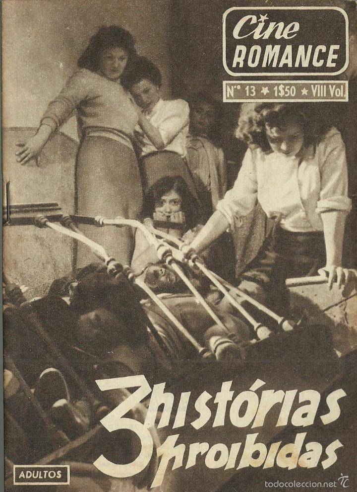Libros de segunda mano: COLECCION CINE ROMANCE LIBRO DE 32 HOJAS DE LA PELICULA 3 HISTORIAS PROIBIDAS TODO EN PORTUGUES