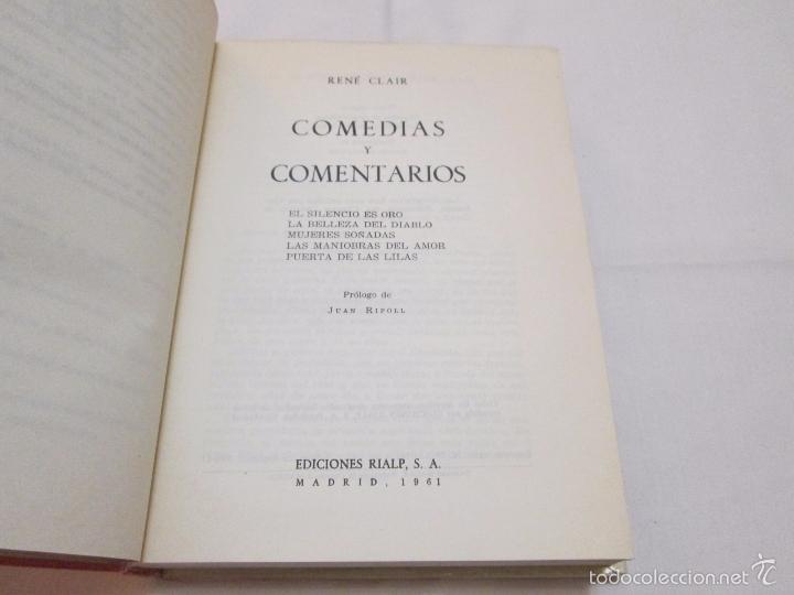 Libros de segunda mano: COMEDIAS Y COMENTARIOS - RENE CLAIR - 1961 - Foto 2