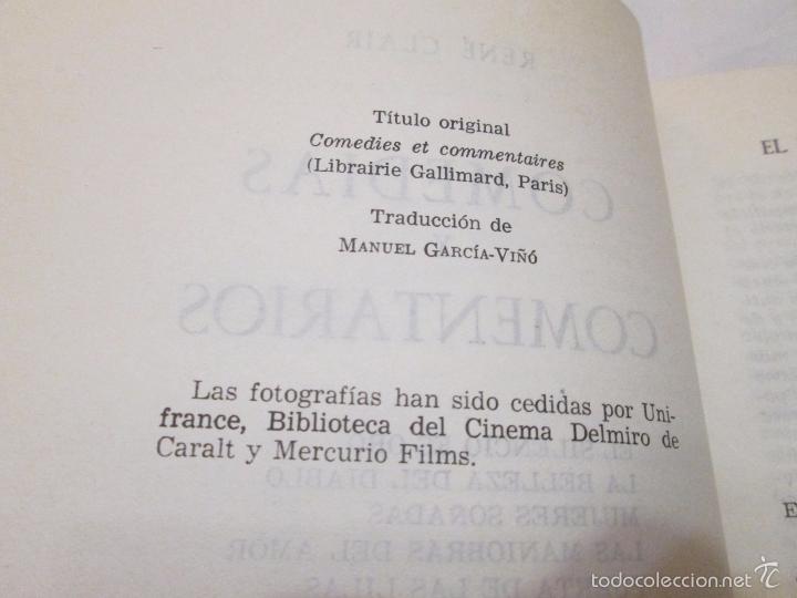 Libros de segunda mano: COMEDIAS Y COMENTARIOS - RENE CLAIR - 1961 - Foto 3