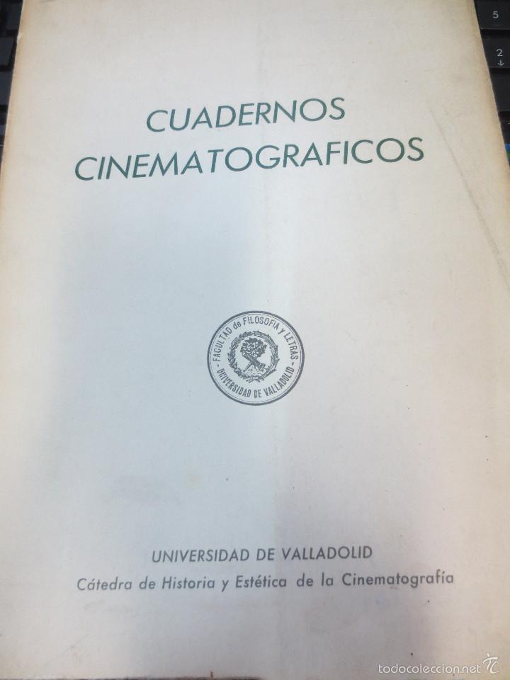 Libros de segunda mano: CIADERNOS CINEMATOGRAFICOS N&ordm; 1 UNIVERSIDAD DE VALLADOLID A&Ntilde;O 1968