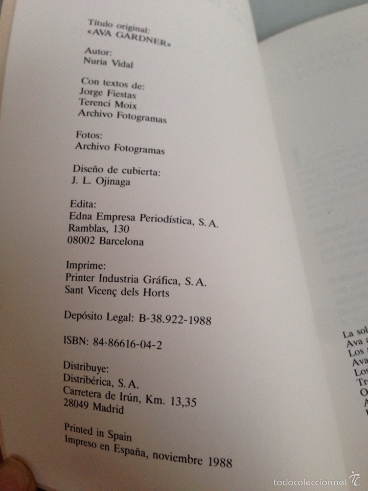 Libros de segunda mano: Libro Ava Gardner. N&uacute;ria Vidal - Foto 5