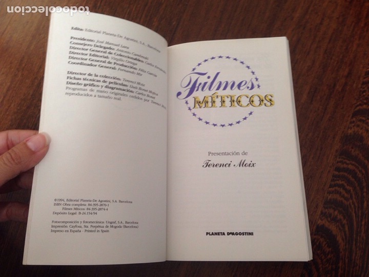 Libros de segunda mano: Libro Filmes m&iacute;ticos. Presentaci&oacute;n Terenci Moix - Foto 2