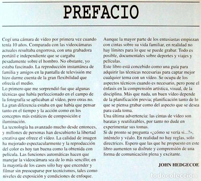 Libros de segunda mano: EL LIBRO DE EL VIDEO - JOHN HEDGECOE - ED. EL DRAC 1992 - VER INDICE - Foto 3