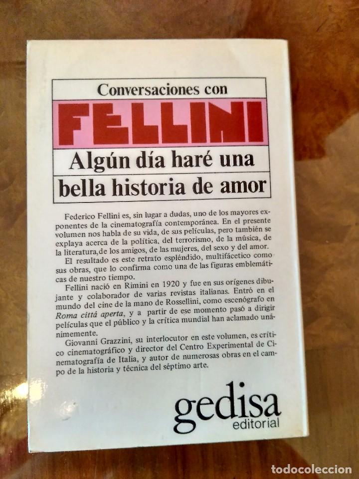 Libros de segunda mano: Conversaciones con Fellini.-Giovani Grazzini.- Ed.Gedisa - Foto 2