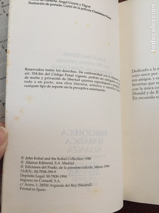 Libros de segunda mano: Libro Las 100 mejores pel&iacute;culas. John Kobal - Foto 3